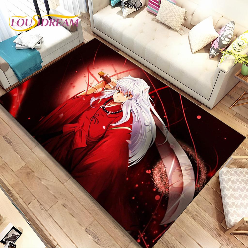 Аниме Инуяша мультфильм коврик большой, ковер ковер для гостиной спальни диван коврик украшение, дети играют нескользящий напольный коврик 3D
