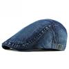 New Men's Cowboy Berets Hat Fashion Women Retro Sun Visor Hats Unisex Adjustable Size Vintage Jeans Cotton Hat