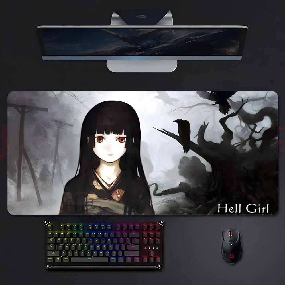 Dark Mysterious Anime Hhell Girl Mouse Pad Mousepad Large Gaming Lockedge Thickened Pc Table Desk Mat