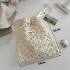 Милый кружевной мешочек на шнурке Женский органайзер для косметики, наушников, ключей, мелочей Клатч Кошелек Тканевый мешок