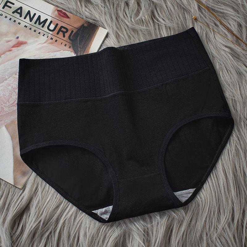 Large Size Women High Waist Cotton Belly Lift Full Cotton Crotch Comfortable Breathable Triangle Underwear
