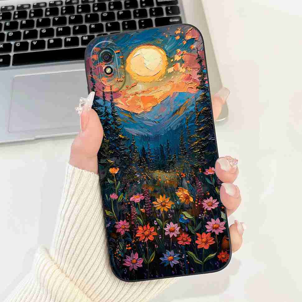 New For Redmi 9A M2006C3LG Case Fashion Girl Bow Rose Soft Silicone Cover For Xiaomi Redmi 9AT 9 A 6.53" Shockproof Phone Casing