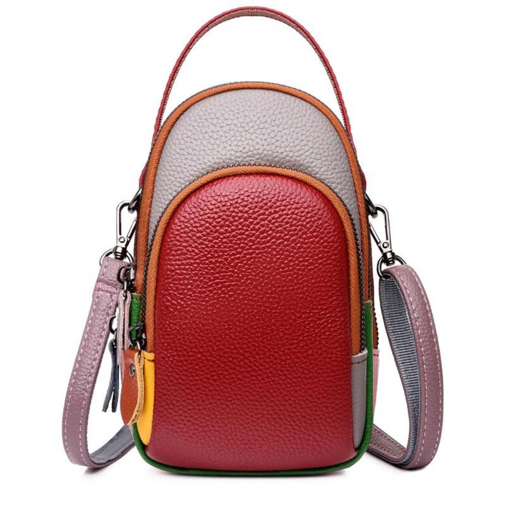 Women Handbag Color Genuine Leather Shoulder Bag Fashion Luxury Female Messenger Bag Designer Mini Mobile Phone Bags and Wallets
