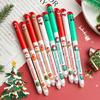 4Pcs Christmas Erasable Pens Santa Snowman Reindeer Patterns Gel Pens 0.5mm Refillable Writing Pens School Office Supplies