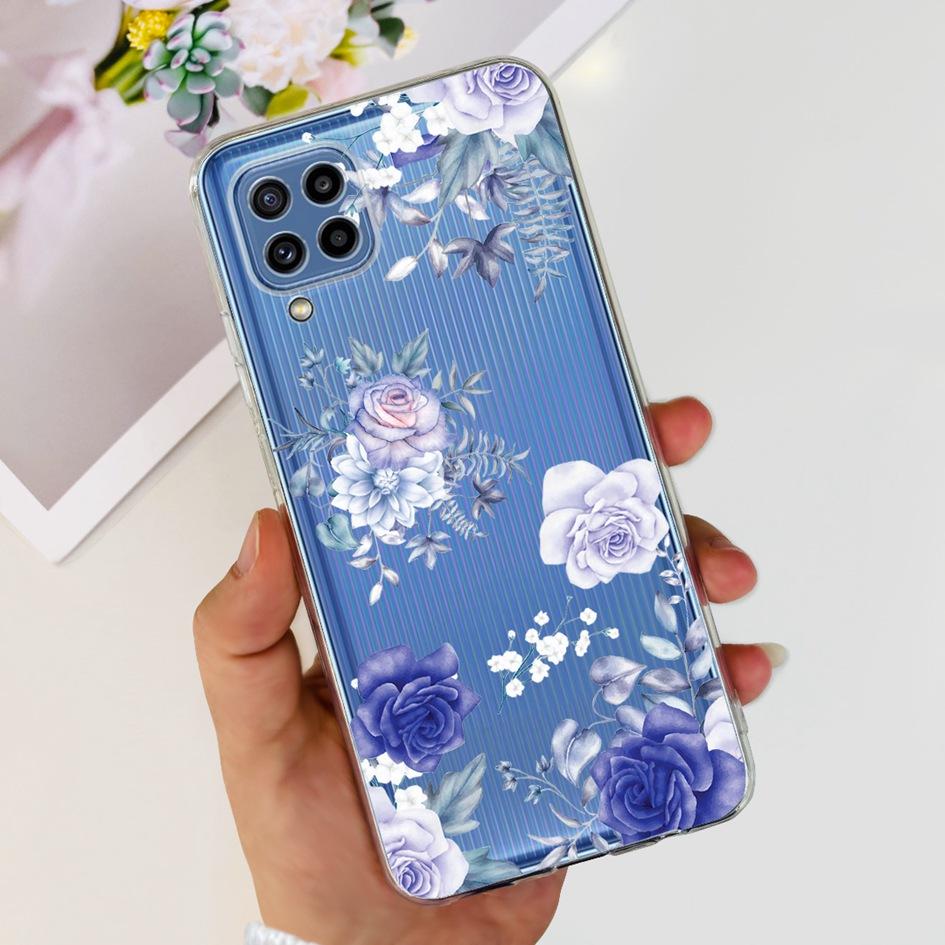 Чехол для Samsung M32 Чехол Galaxy M32 SM-M325F Милый Модный Цветок Мультяшный Мягкие Чехлы Для Samsung M22 F22 M52 5G SM-M526B Бампер