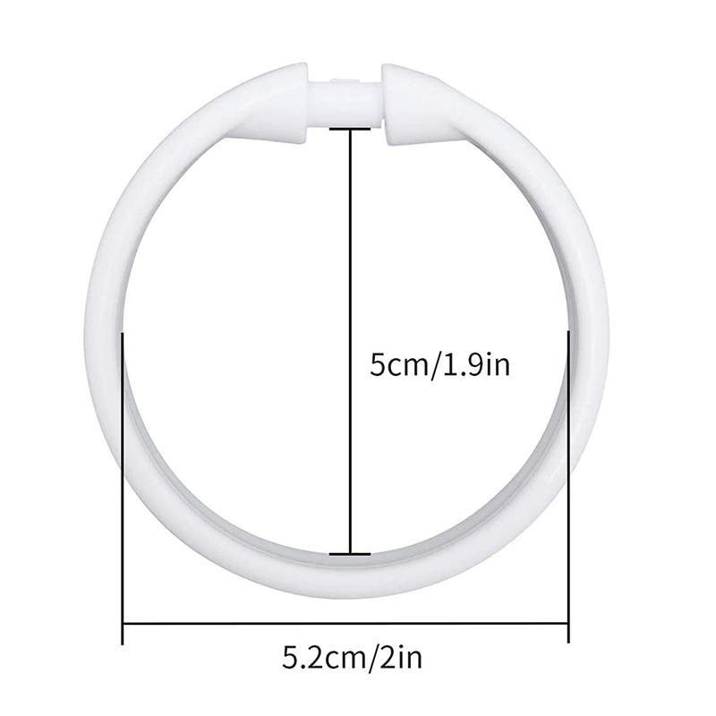 12 шт. Открытые кольца для штор, Кольца для штор, Круглые кольца, Зажимы для штор для душа Для штор и карнизов
