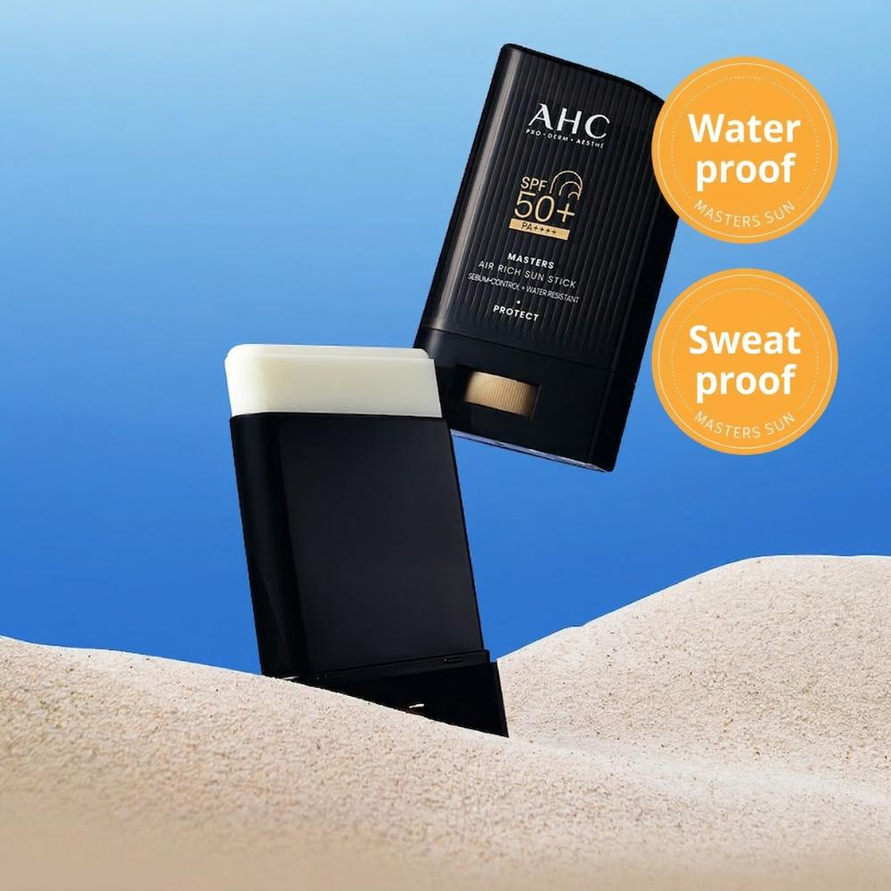 AHC Мастерс Эйр Рич Солнечный стик 22г x 2 шт. + Солнцезащитный крем 10г x 2 шт. (64g) / 2,25 унции