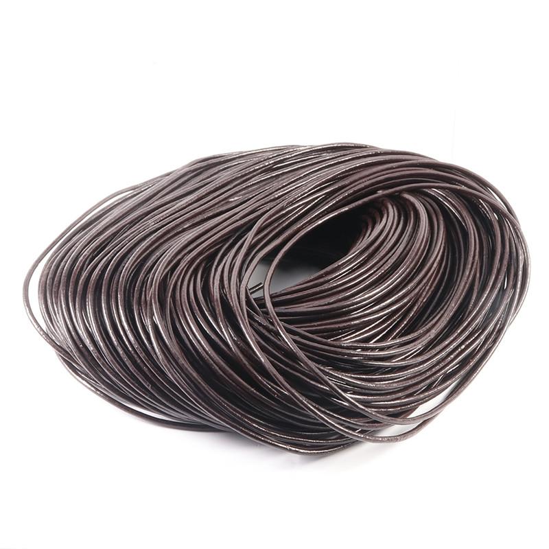 2-5 Yards 100% Genuine Cow Leather Round Thong Cord Leather Cord String Rope for DIY Necklace Bracelet DIY Jewelry Making