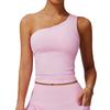 Новый спортивный топ для йоги с косым плечом и талией, вдохновленный облаками, быстросохнущее спортивное формирующее белье, жилет для бега и фитнеса для женщин