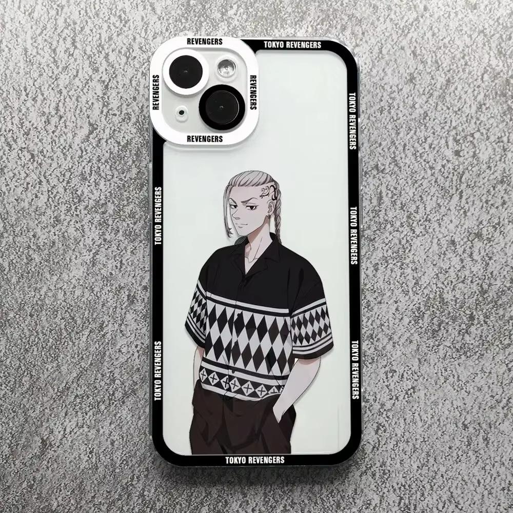 Чехол для телефона с аниме Tokyo Revengers для iPhone 16 15 14 13 12 11 Pro Max XS X XR 7 8 SE Прозрачные чехлы Fundas