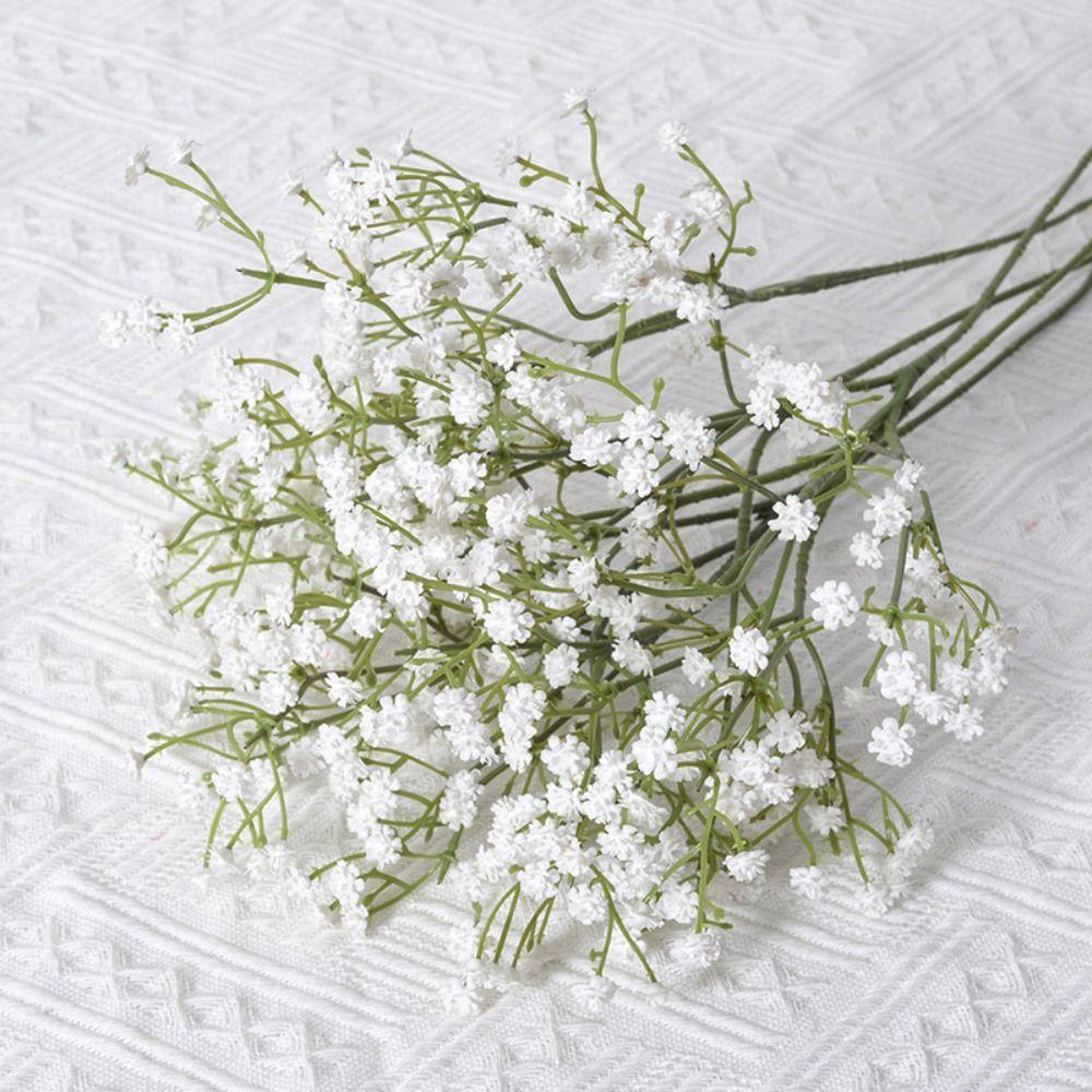 Soft Rubber Gypsophila Flowers 52cm Length Simulated Flower  Wedding Party Decoration