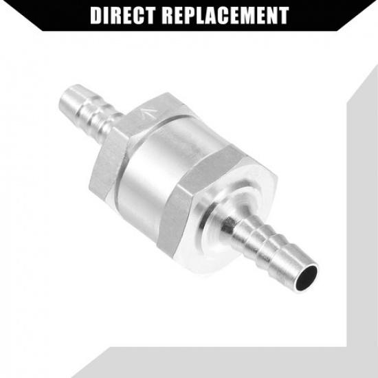 ONE Fuel Line Check Valve Non Return One Way Aluminum Alloy 14" 6mmOD Universal