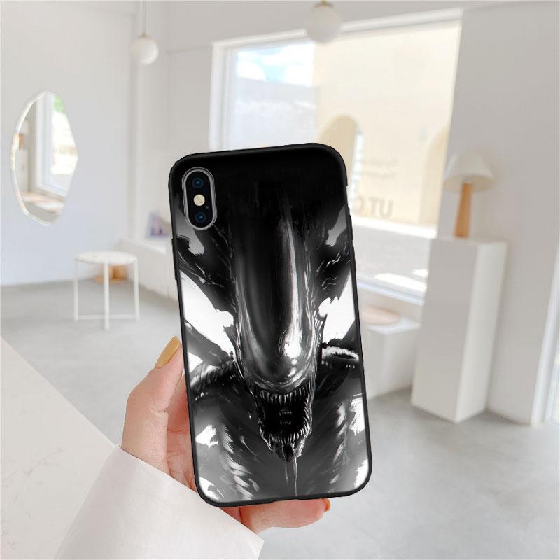 BF6 Чужой против Хищника Ксеноморф Мягкий чехол для телефона iPhone 16 15 14 13 12 Pro Max Plus Mini