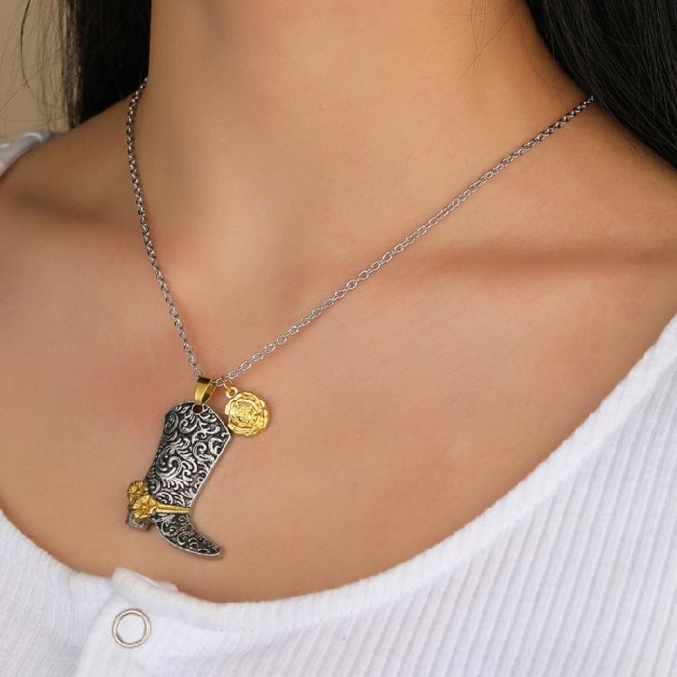 Cowboy Boot Ear Drops/Neck Jewelry Cowgirl Riding Boot Pendant Necklace/Earrings Handmade Ear/Neck Jewelry Ornament