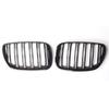 Gloss Black Double Line Style Racing Front Upper Grilles For BMW SUV X5 E53 2004 2005 2006 Sport 4D LCI Grill Racing Accessories