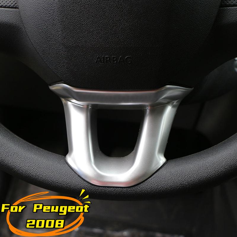 Декоративная накладка-стикер на руль автомобиля для Peugeot 2008 208 2014 2015 2016 2017 2018 ABS Аксессуары