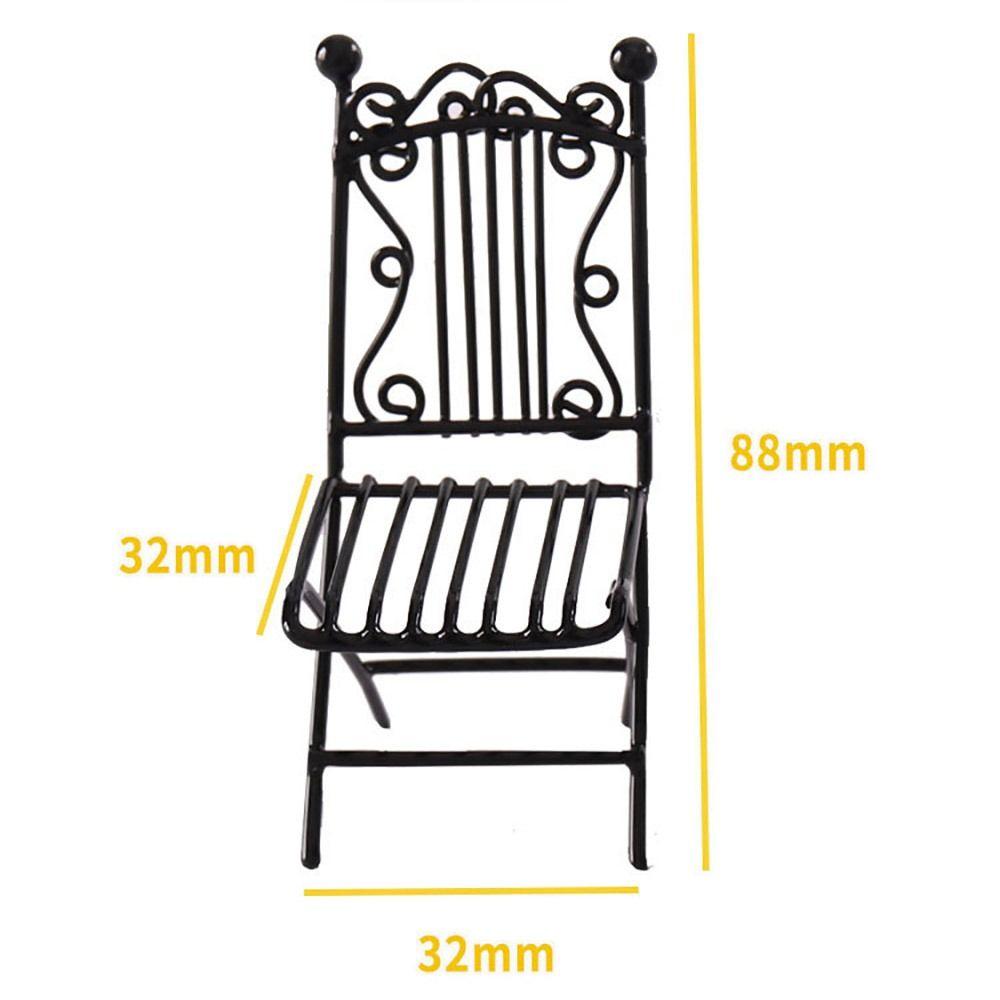 Dolls House European Style Scene Model Fairy Garden Seat Miniature Furniture Dollhouse Table Chair