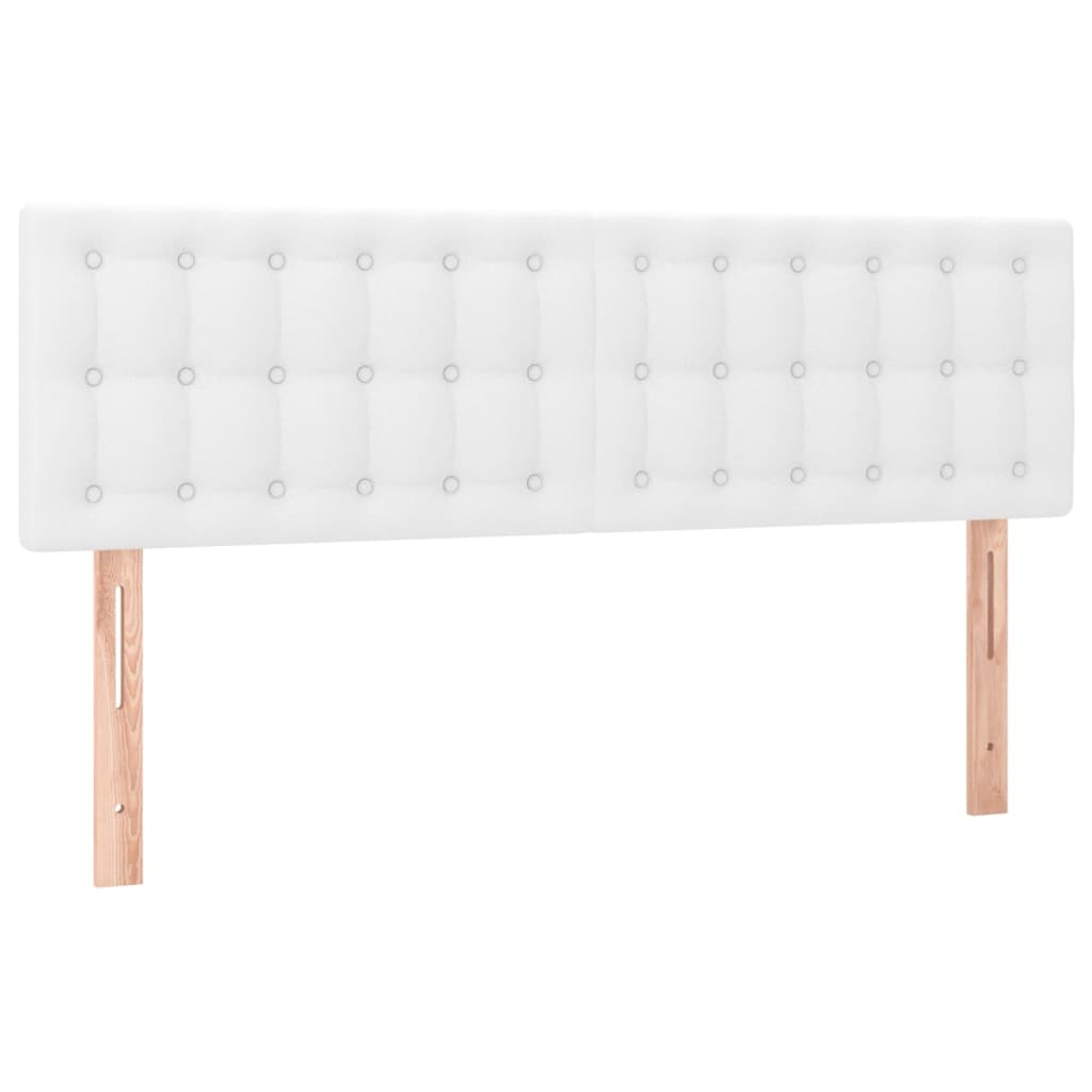 vidaXL Kopfteile Weiß 144x5x78/88 cm Kunstleder