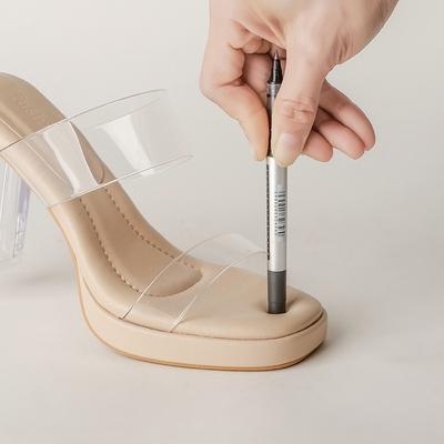 Мягкая подошва для наступания на дерьмо~ Водонепроницаемые прозрачные туфли на высоком каблуке, женские летние новые хрустальные толстые каблуки, уличная обувь, крутые шлепанцы