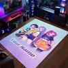 Crystal Velvet Rug Kpop Demon Hunters Print Custom Name Text Floor Mat Home Decor