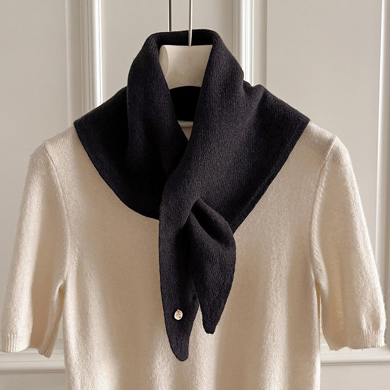 New Fashionable Soft Waxy Wool Small Scarf for Women All Match Neck Scarf Scarf Shawl High End Warm Scarf