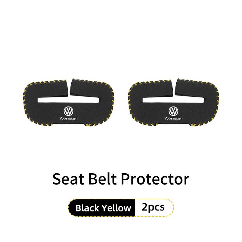 hijk1 Car Seat Belt Buckle Protector Safety Belt Anti-scratch Cover For Volkswagen VW Golf 4 6 GTI Tiguan Passat B5 B6 B7 CC Jetta MK5
