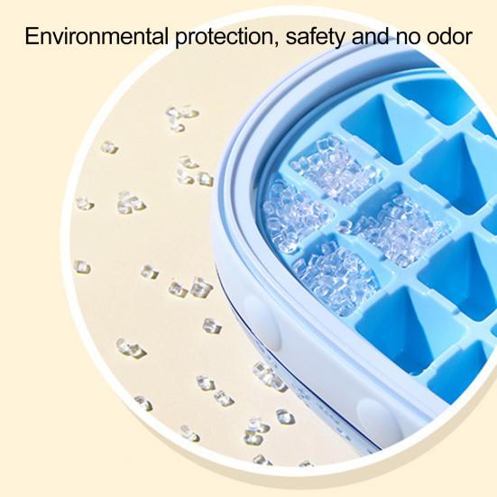 Форма для льда с откидной крышкой, складная форма для льда без помощи рук, для домашнего бара, герметичный льдогенератор без содержания бисфенола А для заморозки соков и напитков
