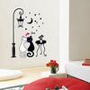 DIY Home Decoration Couple Cats Removeable Wall Art Vinyl Sticker Wallpaper