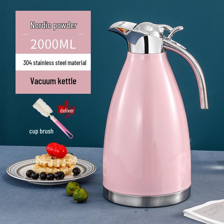Изолированный термос-горшок и бутылка для воды из нержавеющей стали 304 с глазурью цвета свечи.