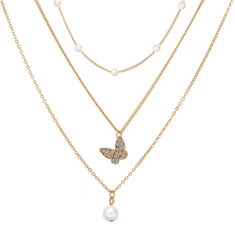 iF ME Корейский жемчуг кулон ожерелье модные многослойные цепочки ожерелья колье ювелирные аксессуары