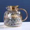 Glass Pitcher Water Carafe with Lid Airtight Easy Clean Multifunctional Jug Tea Pot Kettle