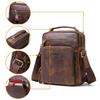 Shoulder Crossbody Can Hold iPad All Travel Shoulder Vertical [Contacts] Men's Handbag, Mini, Cowhide, Leather, Bag, Present, Bag, (Coffee)