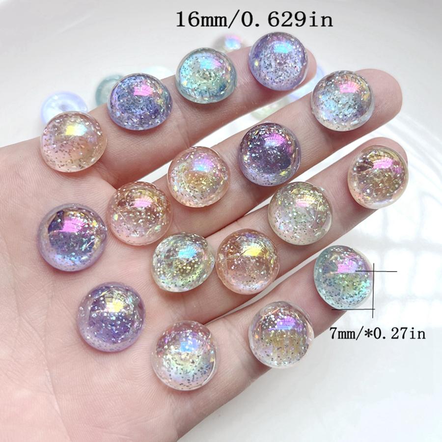 16 мм блестящие полнозвездные AB цветные акриловые круглые горный хрусталь со стразами «сделай сам», аксессуары для изготовления ювелирных изделий, заколка для волос, декоративный кристалл, 20 шт./лот
