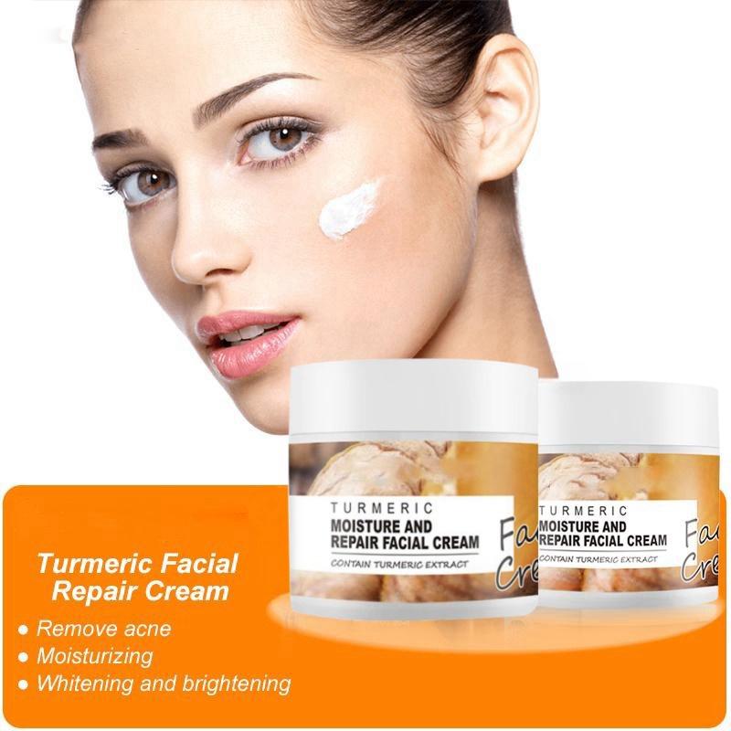 Крем для восстановления кожи лица с куркумой, лечение прыщей, увлажняющий крем для лица, отбеливающий, осветляющий крем для удаления прыщей
