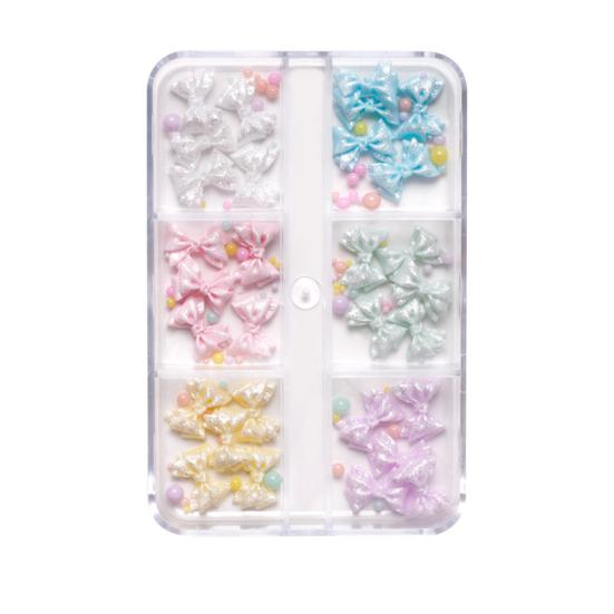 Yousheng 1 коробка Нейл-арт бант не падающий трехмерный блеск не выцветающий DIY смола осень зима кавайный бант нейл-арт очарование маникюрный салон поставки