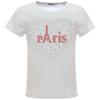 Girls Summer Shirt with Rhinestones In a Heart Motif