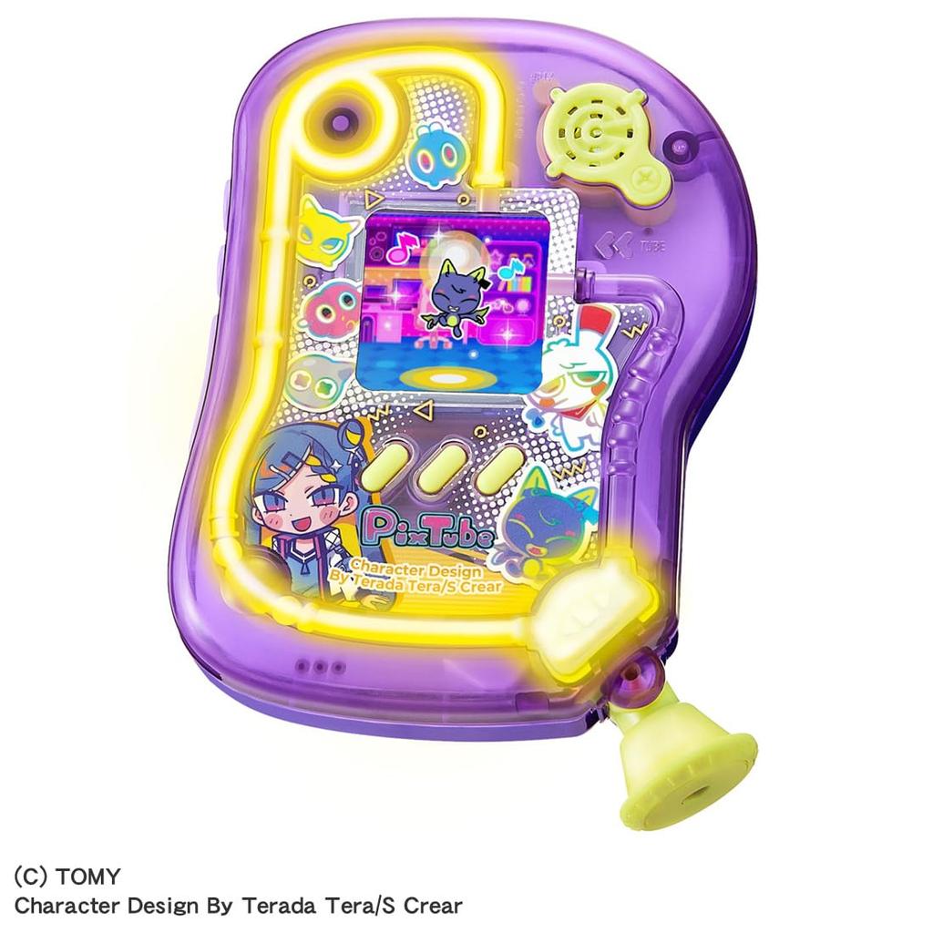 Takara Tomy PicTube Portable Instant Photo Printer Toy, Clear Purple, Character Design by Terada Tera, Kids Camera Accessory