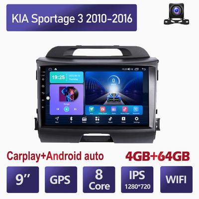 9-дюймовый автомобильный радиоприемник на базе Android Carplay для KIA Sportage 3 2010-2016, мультимедийный видеоплеер, GPS-навигация, WIFI, 4 + 64 ГБ