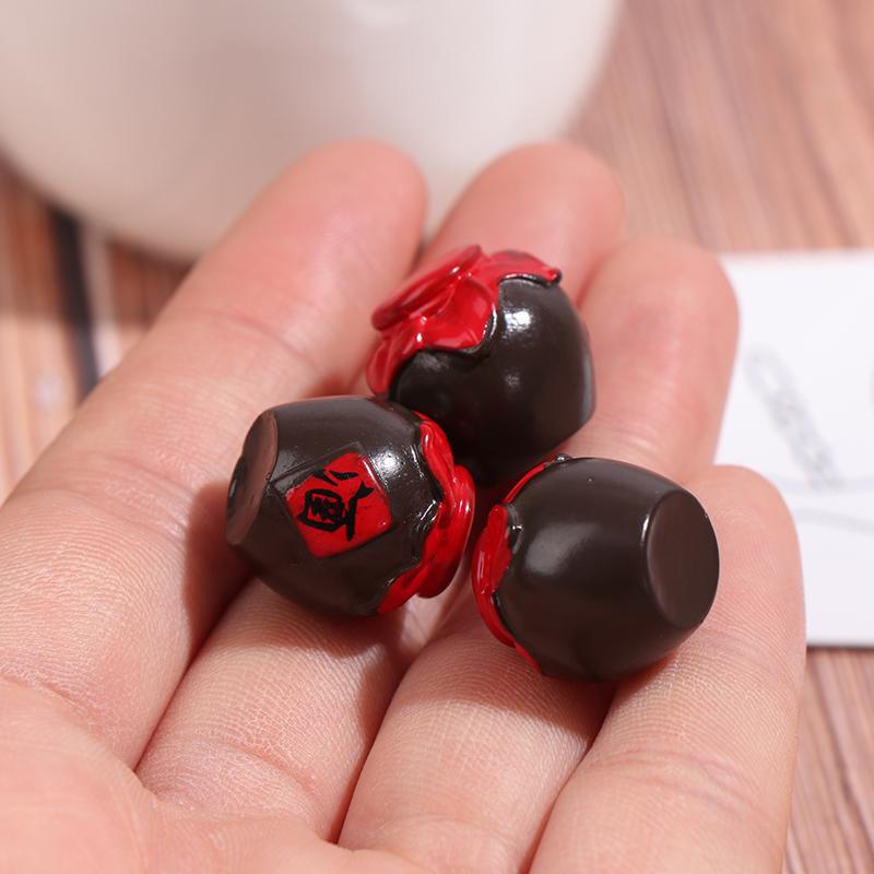 3pcs/set 1/12 Dollhouse Miniatures Bottles Miniature Wine Bottles Kitchen Food