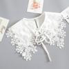 Court Lace Small Shawl Water-Soluble Hollowed-Out Pure Cotton Fake Collar Women'S Doll Collar Round Neck With Top Fake Collar