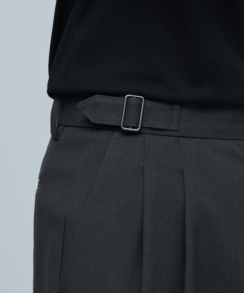 MUSINSA STANDARD Side Adjust Two-Tuck Wide Slacks [Gray]