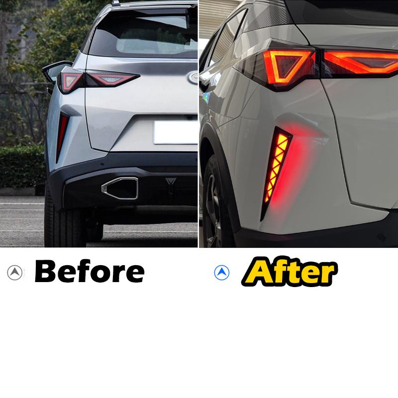 DinCh LED Rear Foglight For GAC GS3 II - rear bumper foglight foglamp fog lamp Brake lights