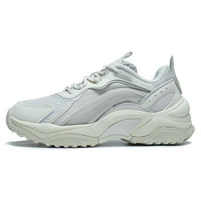 Кроссовки женские Li Ning Aurora Wind V2 с амортизацией, нескользящие, износостойкие, с низким верхом, для спорта и отдыха, светло-серые AGCR146-1