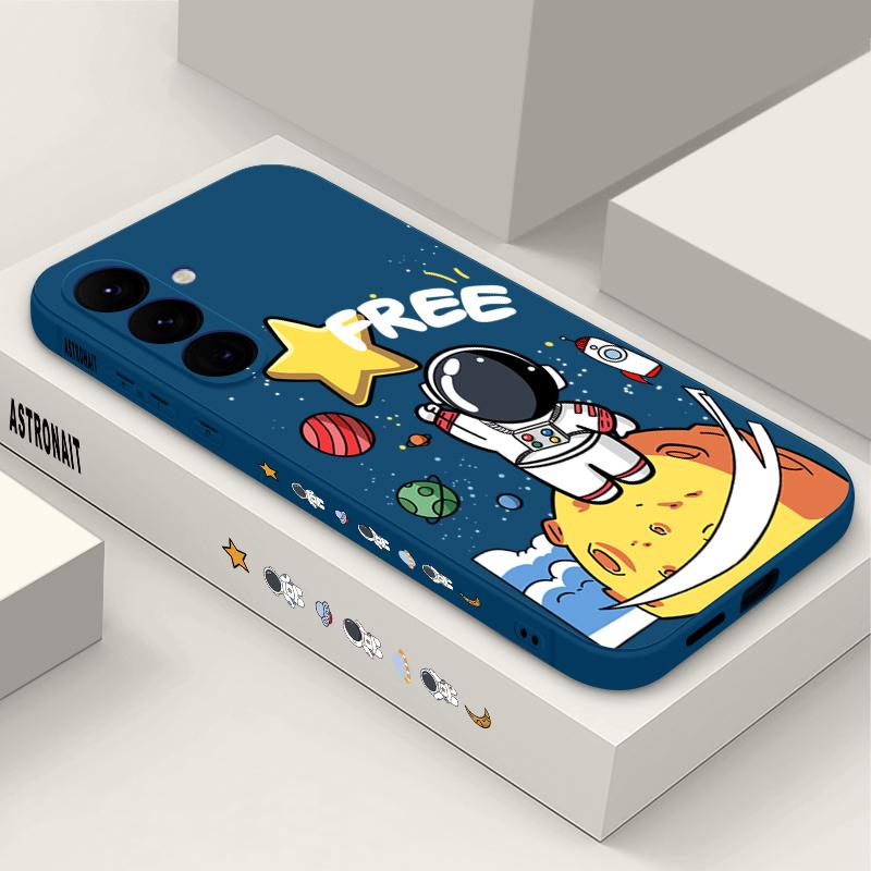 Чехол с рисунком мультяшного астронавта Для Samsung Galaxy S26 S25 Ultra S24 S23 S22 Plus S21 FE A15 A16 A17 A35 A36 A54 A55 A56 5G Мягкий чехол