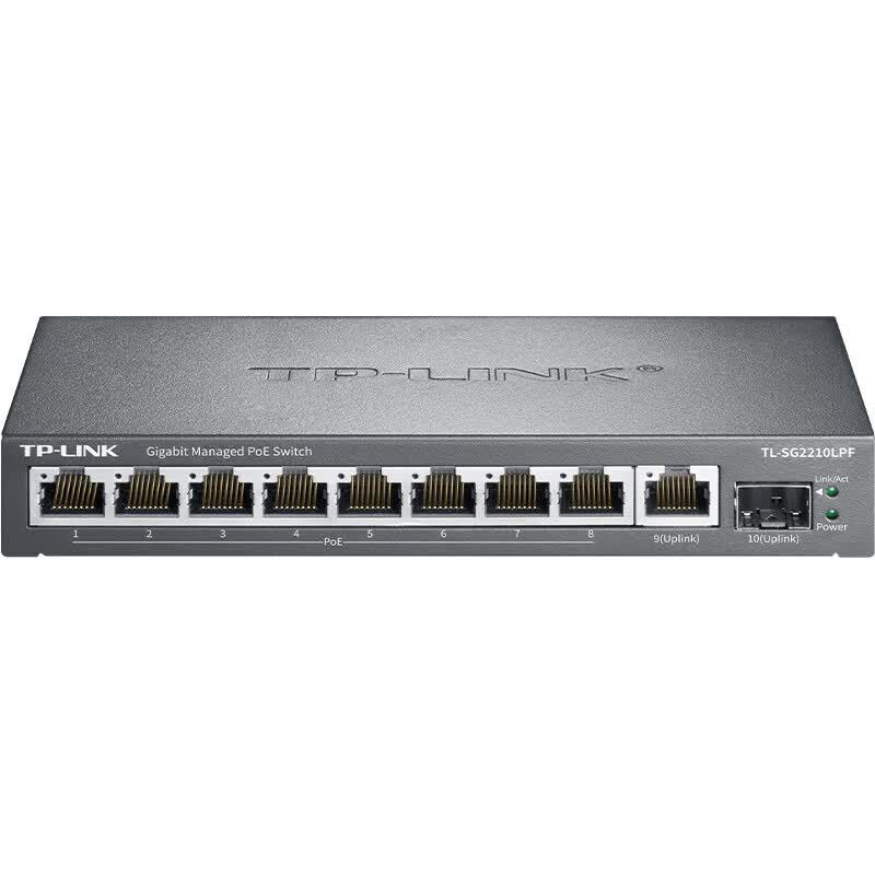 TP-LINK TL-SG2210LPF 10-Port Gigabit 8-PoE+ Switch