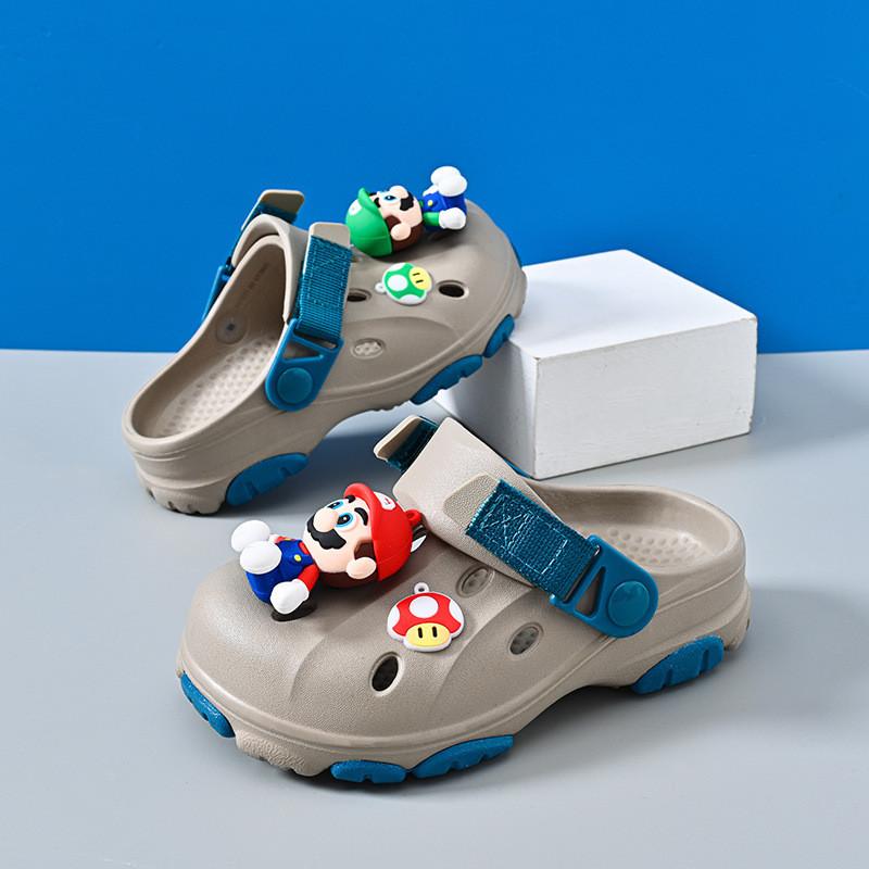 Детские шлепанцы с рисунком Марио Мягкие удобные ЭВА пляжная обувь для мальчиков