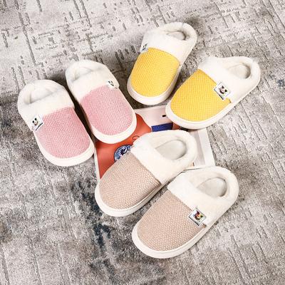 Модные мужские и женские новые осенние и зимние тапочки, вязаные баотоу, тапочки на толстой подошве, домашняя дышащая и теплая парная обувь