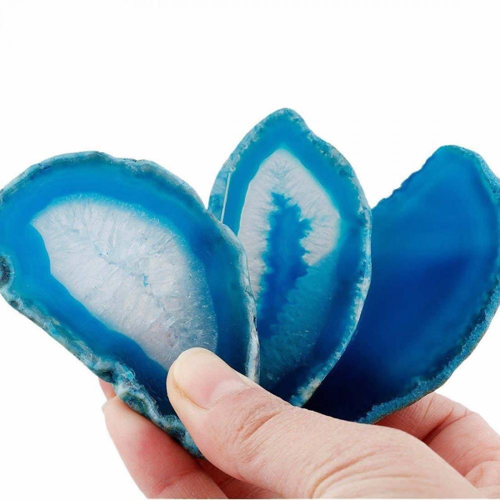 Agate Geode Slice Stone Brazil Healing Jewelry Accessories Home Decoration DIY Quartz Pendant