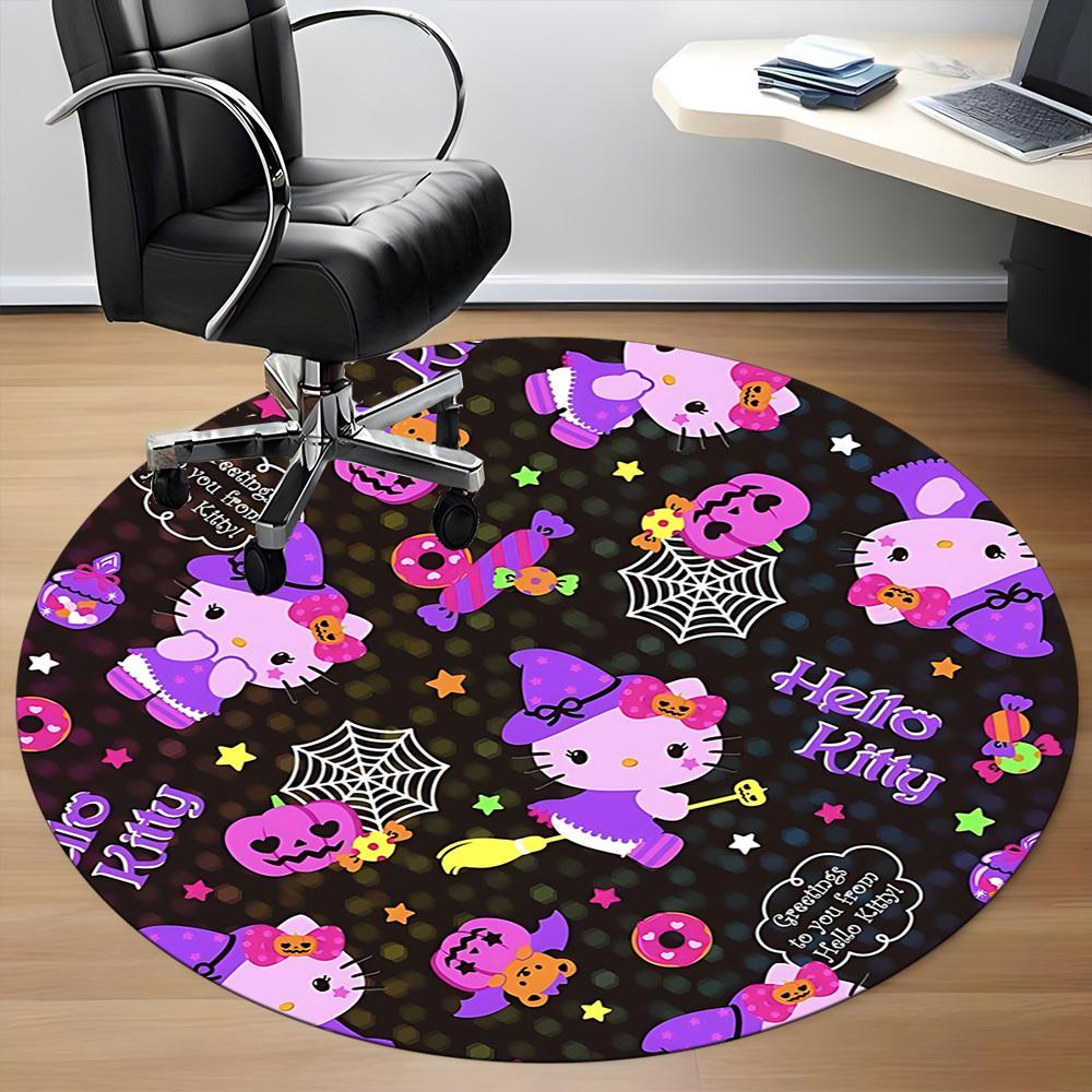 1pc Halloween Hello KittyChair Carpet for Office, Non-slip, Soft and Durable Office Rug, Perfect for Office yy250925215
