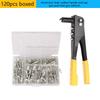 120Pcs Rivets / Heavy Duty Riveter Set Pop Rivet Gun Assortment Kit Hand Tools Rivet Nut Tool